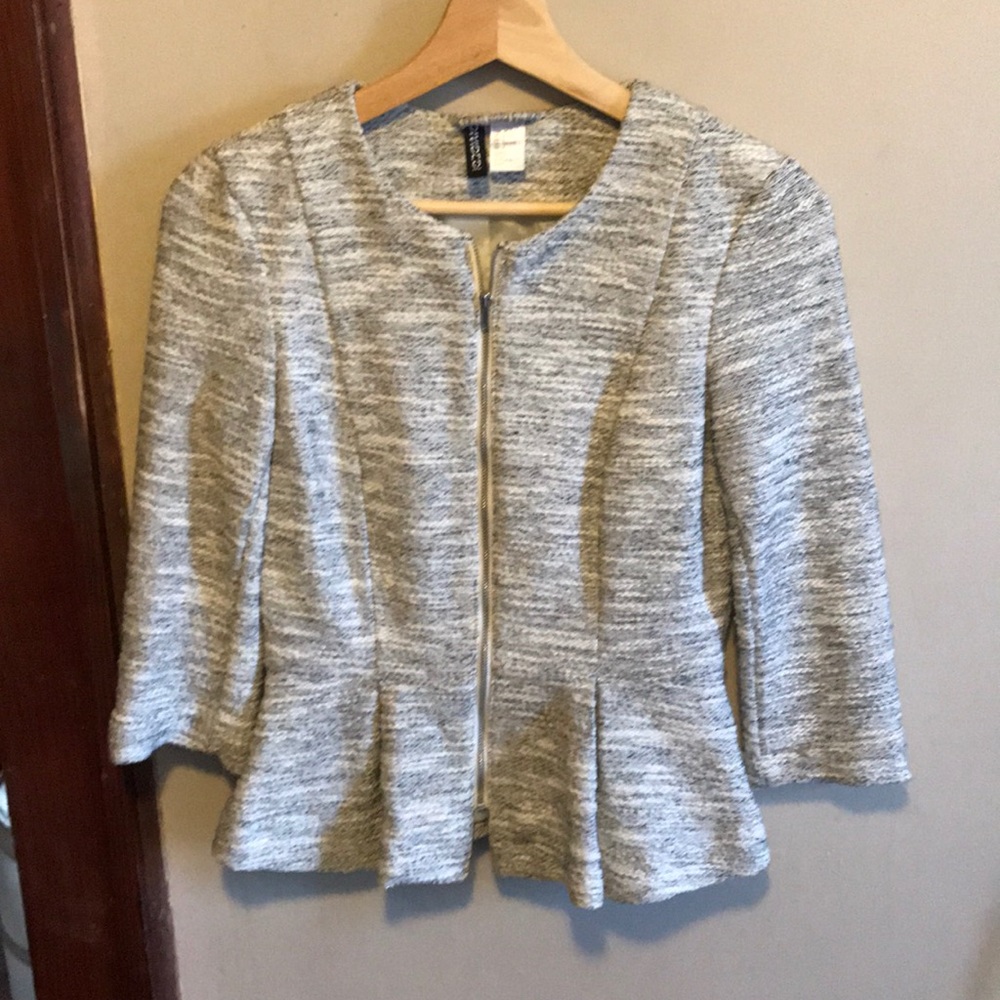 Heather Gray Peplum Jacket